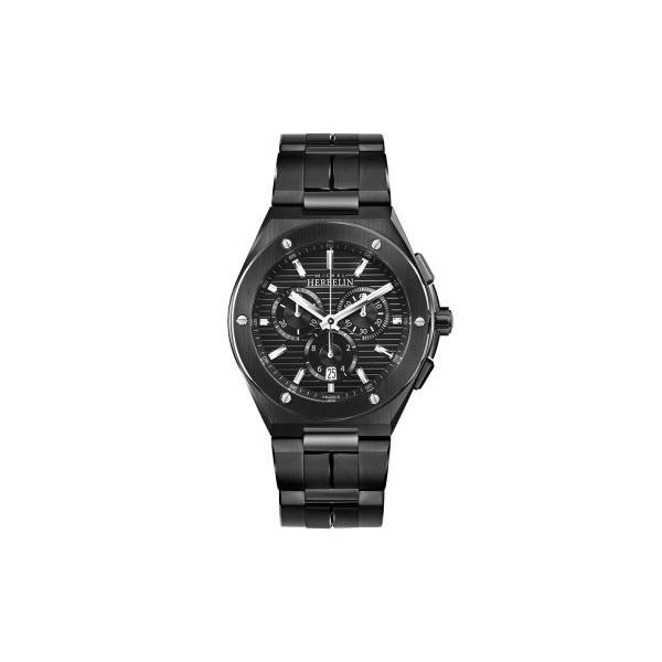 michel-herbelin-cap-camarat-quartz-watch-black-dial-steel-bracelet-42-mm